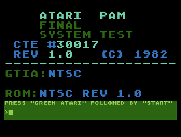Play <b>Atari PAM System Test</b> Online